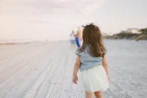 beautiful family on the beach